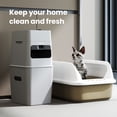 thumbnail image 4 of Neakasa PooGuard Cat Litter Disposal System, 9.2L Odor-Control Trash Can with Wider Opening, Gray, 4 of 11