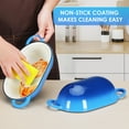 thumbnail image 3 of TLGREEN 2.5qt Enameled Cast Iron Dutch Oven for  Bread Baking, Oven Safe Dutch Oven Pot with Lid, Non-Stick Bread Oven Pot, Blue, 3 of 11