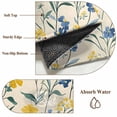 thumbnail image 6 of Round Rugs 3Ft, Seasonal Botanical Blooms Round Area Rug Washable Indoor Throw Carpet, Blue Yellow Flowers Small Non Slip Circle Rug for Bedroom Living Room Home Decor Aesthetic, 6 of 8