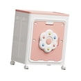 thumbnail image 1 of Caja de almacenamiento móvil para ropa con ruedas, almacenamiento de libros, organizador multiusos, diseño a prueba de polvo, construcción estable, ad Rosa, 1 of 8