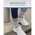 thumbnail image 5 of MeMoi Men's Christmas Festive Flamingo Bamboo Blend Crew Socks - Mens - Male, 10-13, Medium Gray Heather, 5 of 7