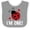 Heather and White, variant on Inktastic First Birthday Ladybug 1 Year Old Girls Baby Bib