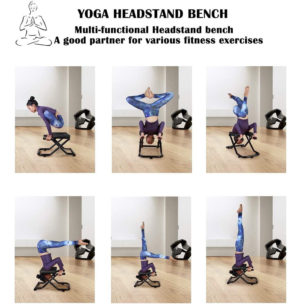 Shoulderstand Perfect for Both Beginner and Experience Yogis Handstand and Various Yoga Poses Aozora Balanced Body Headstand Bench- Ideal Chair for Practice Head Stand