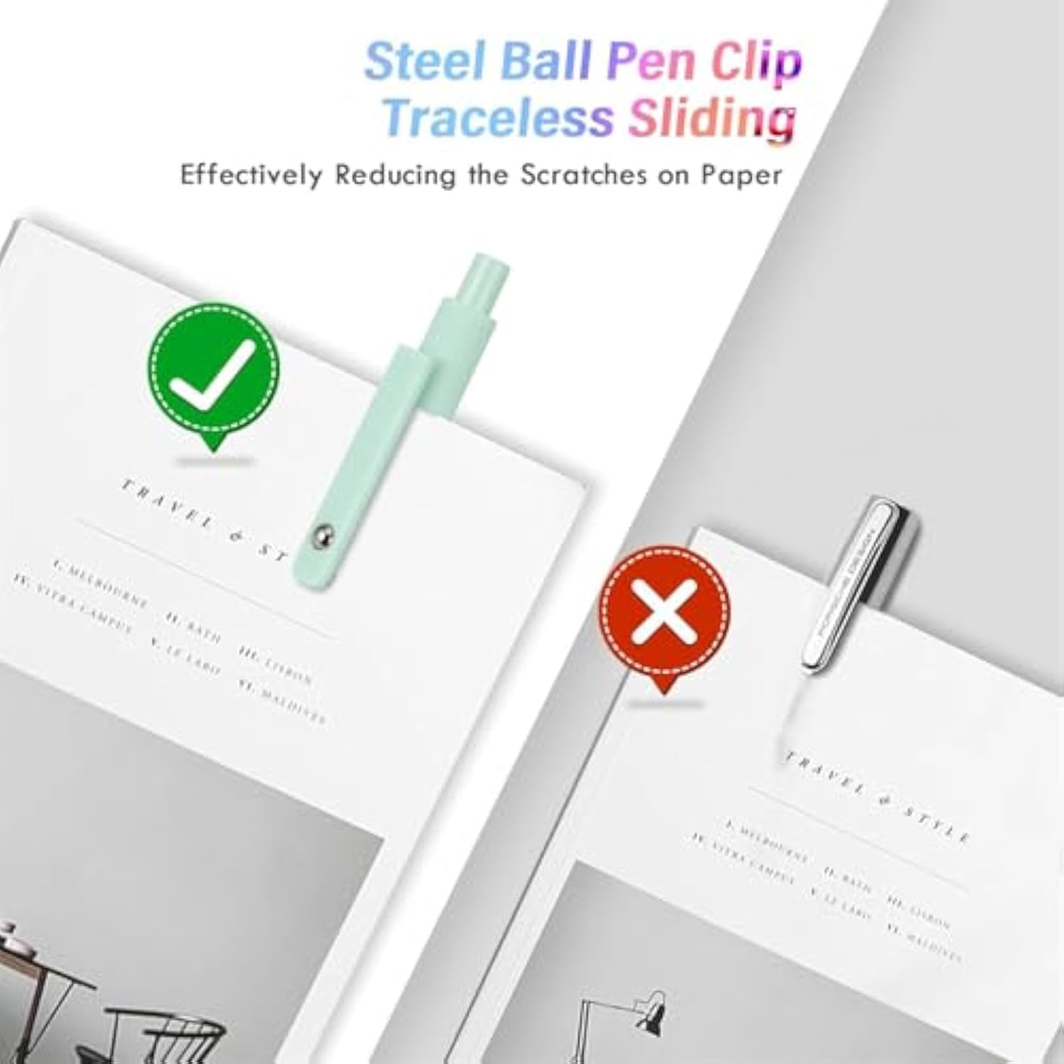 Emboadlie 5 PCS Gel Ink Pens, 2025 New 0.7mm Medium Tip Black Ink Roller Ball Pen, Quick Drying Pen For Smooth Writing, No Bleed for Journaling Note Taking, Home  Office Supplies