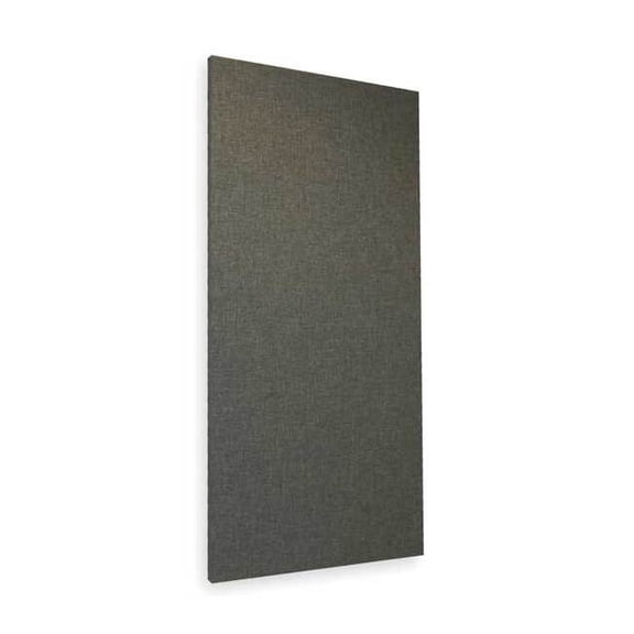 Acoustic Panel, 0.75 NRC, Fabric Faced Fiberglass, 24 in W, 4 ft L, 1 in Thick, Gray