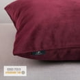 thumbnail image 5 of Phantoscope Soft Silky Velvet Series Decorative Throw Pillow, 12" x 20", Dark Red, 1 Pack, 5 of 7