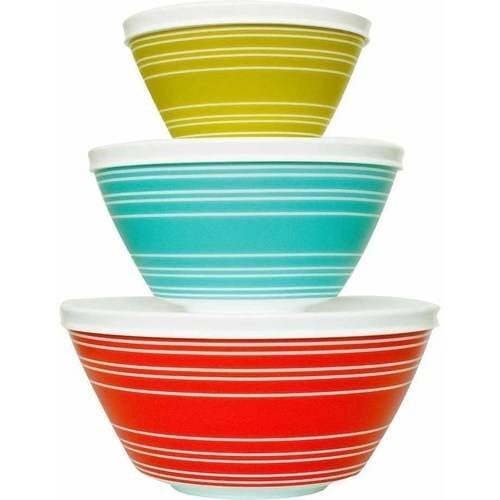 Vintage Charm Inspired by Pyrex 6Piece Mixing Bowl Set
