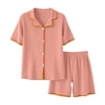 thumbnail image 3 of Naittoop Pajama for Women Set Short Sleeve Button Down Pajamas Sets Soft Lounge Sets for Women Sleepwear PJS, 3 of 5