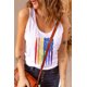 thumbnail image 3 of ABPHQTO Camiseta sin mangas de regalo con bandera del arcoíris vintage blanca para mujer, 3 of 5