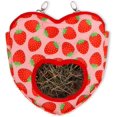 thumbnail image 2 of Bolsa de comedero colgante, bolsa de comedero para animales pequeños, comedero de heno para conejos, comedero de heno para cobayas, para conejo, hámster, chinchilla, cobaya (fresa), 2 of 5