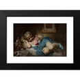 thumbnail image 2 of Wandalin Strzałecki 14x11 Black Modern Framed Museum Art Print Titled - Girl with a Doll - Convalescent (1882), 2 of 5