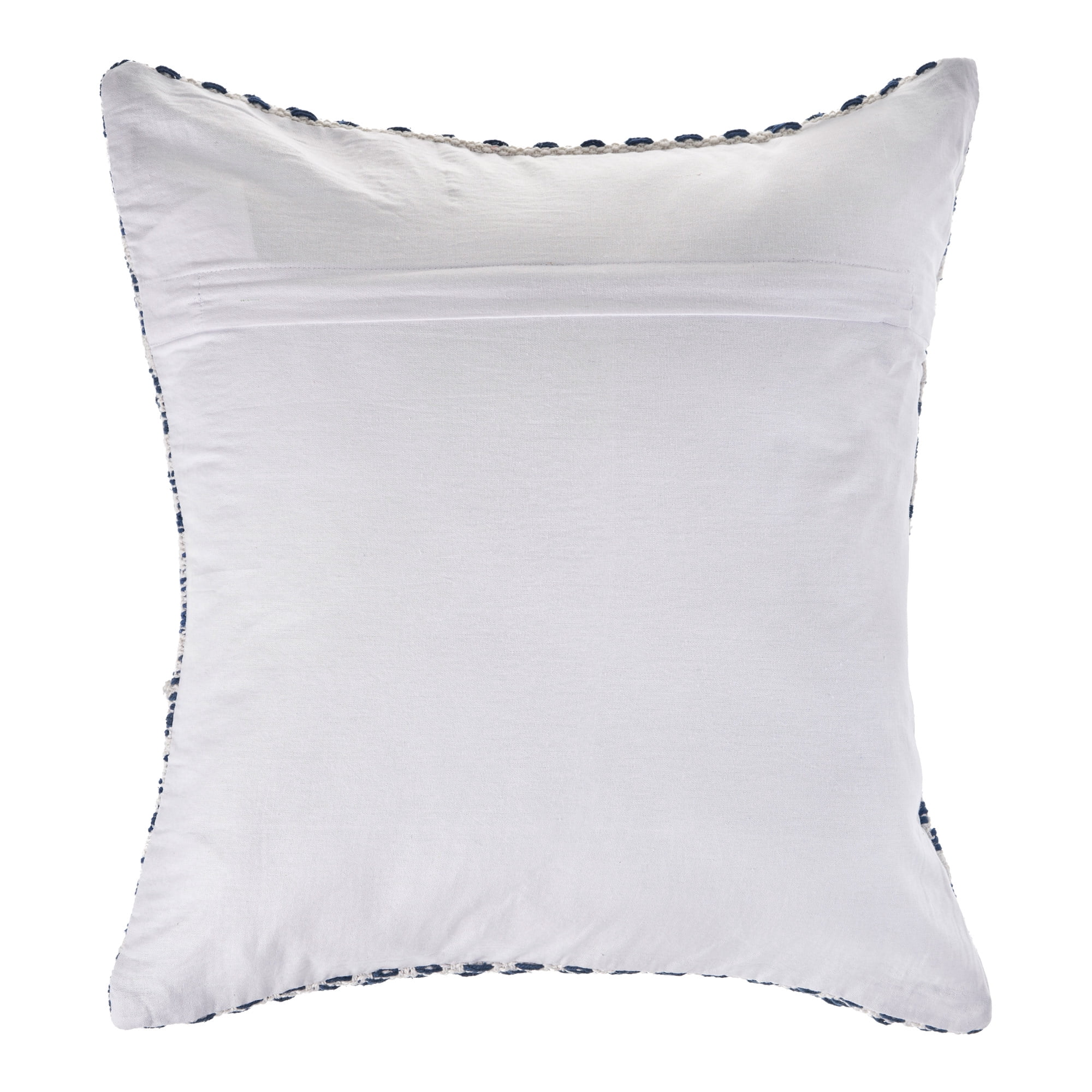 LR Home Ariya Indigo/White Chevron Cotton Adult Decorative Throw Pillow Cover