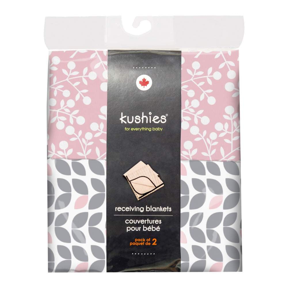 Kushies Receiving Blanket, 2 Pack - Pink | Walmart Canada