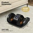 thumbnail image 2 of Gymax Shiatsu Foot Massager Kneading & Rolling Foot Massager Heat Function Black, 2 of 10