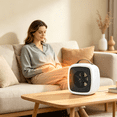 thumbnail image 3 of HIBIBUD 2026 New Electric Desktop Heater Mini Portable Safe and Quiet Compact Space Heater Small Fast Heating Warmer for Office Desk Room Home Indoor Use for Office, Bedroom, Study, Dorm, Living Room, 3 of 6