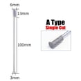 thumbnail image 1 of BTOER Rotary Files Burr Tungsten Carbide Engraving Milling Cutter Single Cut 3x6x100mm, 1 of 9