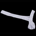 thumbnail image 4 of Hombres Sexy \ 's Ropa Interior De La Camisa De Dormir Diagonal Peluche Breve Traje Bikini Blanco, 4 of 6