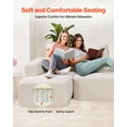 thumbnail image 2 of VEVOR Canapé Sectionnel Modulaire en U Style Nuage avec Chaise Longue et Coussin Beige, 2 of 9