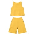 thumbnail image 7 of Horkkom Short Sets for Women 2 Piece Linen Solid Color Tank Tops High Waist Shorts with Pockets Summer Casual Vacation Sets L, 7 of 7