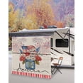 thumbnail image 5 of 4th of July RV Awning Sun Shade Screen 9'X7' American Flag Patriotic Mesh Sunscreen Memorial Flower Fireworks Awning Shade Screen with Zipper UV Blocker Completed Kits for RV Motorhome Camper, 5 of 7