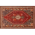 thumbnail image 1 of Ahgly Company Machine Washable Indoor Rectangle Traditional Gold Brown Area Rugs, 6' x 9', 1 of 7