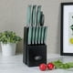 thumbnail image 4 of JGO DE 14 CUCHILLOS ACERO INOXIDABLE VERDES CON BASE MARCA OSTER, 4 of 5