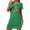 Green, variant on Tnhcen Women's USA Patriotic 4th of July Print Plus Size Short Sleepwear Dress | Crewneck Short Sleeve Casual Loungewear | S-2XL Pajamas Set