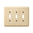 thumbnail image 2 of Amerelle 3-Gang Solid Ash Toggle Switch Wall Plate, Unfinished Ash 401TTT, 2 of 3