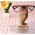 thumbnail image 3 of Eximious India Owl Wooden Glasses Holder Stand Reading Nightstand Eyeglass Retainer Gifts for Women Men Kids Mom Dad Car SPWW01, 3 of 5