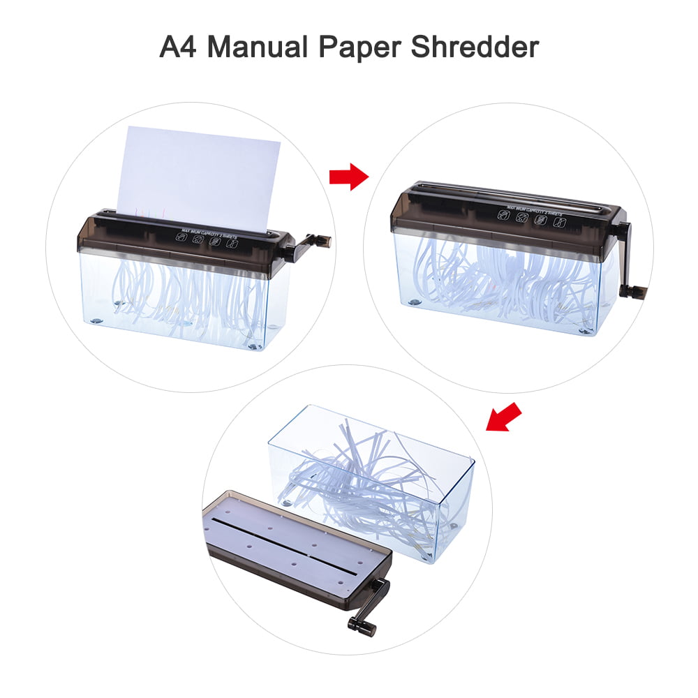 A4 9" Manual Hand Paper Shredder Document File Handmade Straight Cutting V3X6 