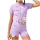 thumbnail image 2 of Odeerbi 3-14 Años Niñas Manga Corta Traje de Baño de Una Sola Pieza Seca Rápida Traje de Baño de Verano, 2 of 5