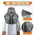thumbnail image 7 of ASTRAEA Mosquito Head Net Hat with Neck Flap, Wide Brim Sun Hat UPF 50+ UV Protection Safari Cap for Men Women Outdoor Fishing Hiking Gardening, Camouflage Green, 7 of 7