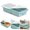 Gray, variant on 4 Compartment Snack Container with Lid, Mint Green Divided Food Storage Box, 1000 ml Meal Prep Organizer for Fruits, Snacks, Lunch and Fridge Storage