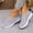 Gray, variant on Women's Breathable Mesh Slip-On Sneakers Casual Round Toe Lightweight Comfortable Slides for Daily Wear Plus Size Available