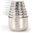 thumbnail image 1 of Juego de 7 tazas medidoras combinadas para medir ingredientes secos y líquidos, utensilios de cocina apilables de acero inoxidable con anillo. oso de fresa Electrónica, 1 of 5
