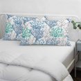 thumbnail image 4 of Blue Teal Grey Coral Coastal Small Pillow Covers,Summer Beach Nautical Ocean Breathable Throw Pillow Cases with Invisible Zipper,Decorative Pillowcase Pillows Protectors for Sofa Bed Chair 12"x20", 4 of 9