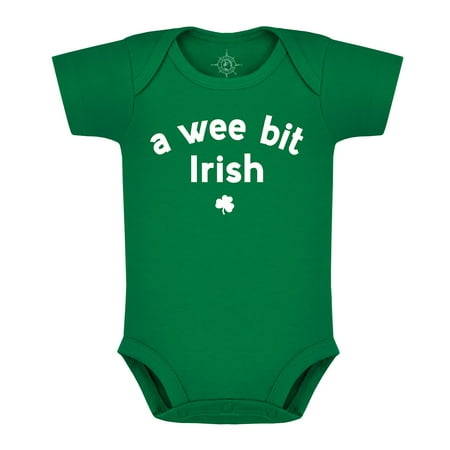 

Creative Knitwear St. Patrick s Day A Wee Bit Irish Baby Bodysuit Oxford 6-9 Months