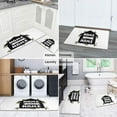thumbnail image 6 of Gray-checked Text Rugs and Mats Non Skid Washable Absorbent Microfiber Soft Kitchen Mat for Floor Set Of 2 Decor Stain Resistant 17"x47"+17"x30", 6 of 7