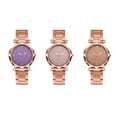 thumbnail image 2 of Reloj de acero inoxidable, reloj de cuarzo, reloj de pulsera de moda, reloj brillante rosa, 2 of 8