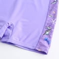 thumbnail image 5 of lnmuld Girls One Piece Swimsuit Seashell Print Back Hollow Beach Summer Swimwear Color:Purple,Size:5-6 Years, 5 of 7