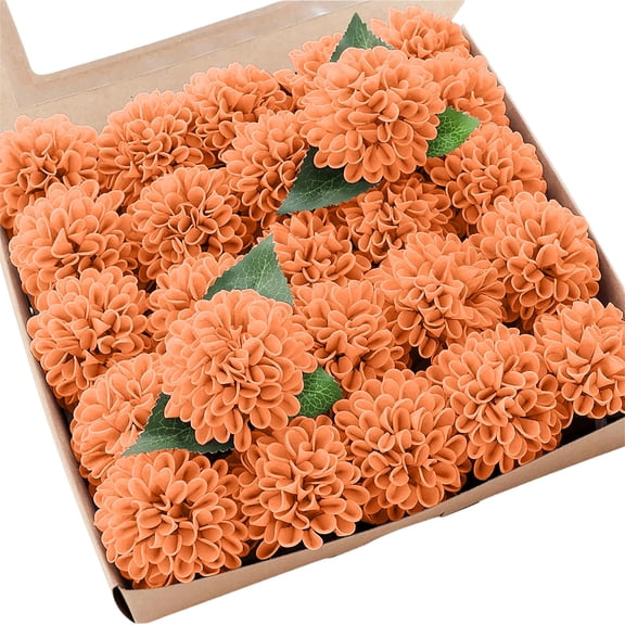 Artificial Dahlia Flowers 25 Pcs Real Looking Roses with Stems for DIY Wedding Bouquets Bridal Shower Centerpieces Floral Arrangements Party Tables Home Decoration