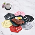 thumbnail image 5 of Uxcell Felt Coasters, Hexagon Mat Pad Coaster for Drink Cup Pot Bowl Vase, White 4 Pack, 5 of 5