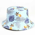 thumbnail image 2 of Odeerbi Hawaii Beach Hats for Men Women Reversible Bucket Hat for Sun Protection Sun Hat Leaves Printing Fisherman Hats Wear Outdoor Sunscreen On Both Sides White, 2 of 4