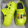 thumbnail image 2 of Shevalues-Zapatillas de plataforma con agujeros para mujer, zuecos de exterior de 6cm de grosor, sandalias antideslizantes de EVA, chanclas para el hogar, zapatos de jardín qym unisex, 2 of 2