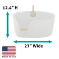 thumbnail image 2 of Richell Paw Trax High Wall Cat Litter Box Xl, Large High Sides Cat Litter Pan In White, 2 of 4