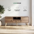thumbnail image 2 of Mueble para TV 55” Moderno de Madera Sala con Repisas y Almacenamiento, Centro de Entretenimiento cafe, 2 of 7