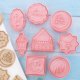 thumbnail image 4 of Nuevo Juego de moldes para galletas de dibujos animados, 8 piezas, molde para galletas con estampado de dibujos animados en relieve, adecuado para fiestas de cumpleaños infantiles, 4 of 5