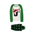 thumbnail image 5 of Generic Matching Family Christmas Pajamas Funny 26 Alphabet Matching Set Xmas Holiday Outfits Cute Letter Printed Sleepwear Vintage Christmas Family Long Sleeve Pajamas, 5 of 5