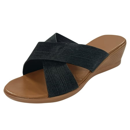 

HSMQHJWE Womens Sandals Size 322 Women Sandals Size 10 Wide Sandals For Women Ladies Slippers Open Toe Slippers For Women Roman Shoes Summer Sandals Casual Beach Slippers Athletic Sandals Women Summ
