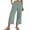 Green, variant on Lzobxe Capri Pants for Women Stretch Control Wide Leg High Waisted with Pockets,Size S-3XL